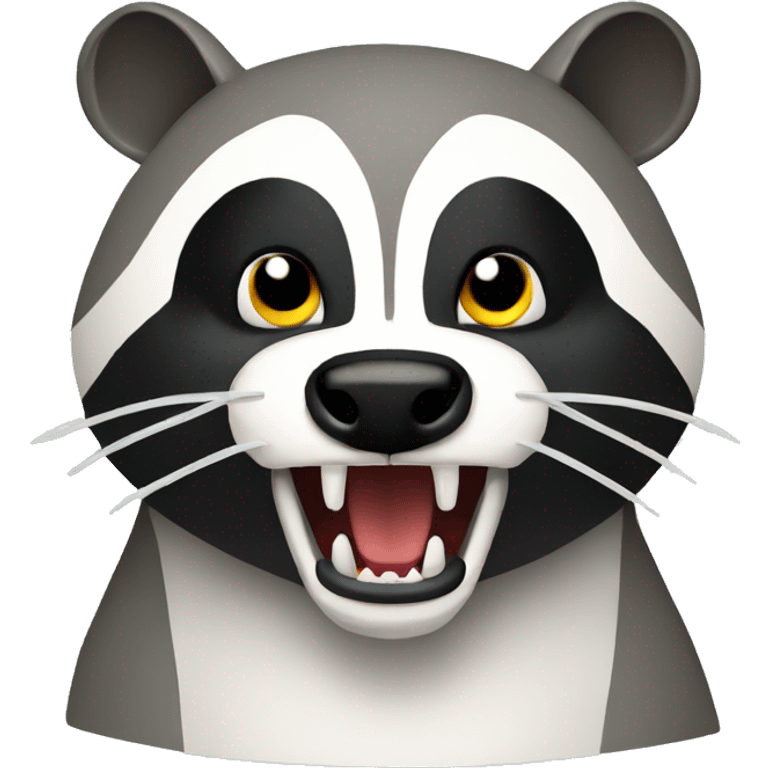 angry badger on computer emoji