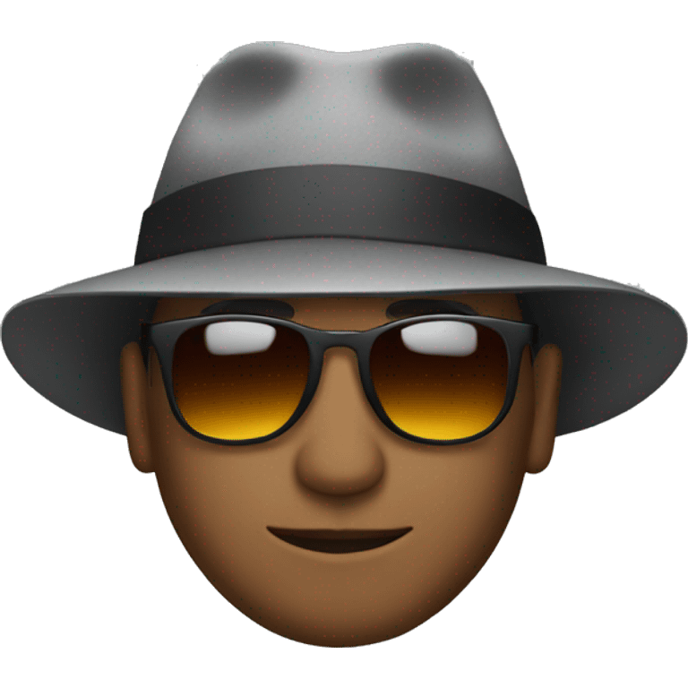 Man with hat and sunglasses  emoji