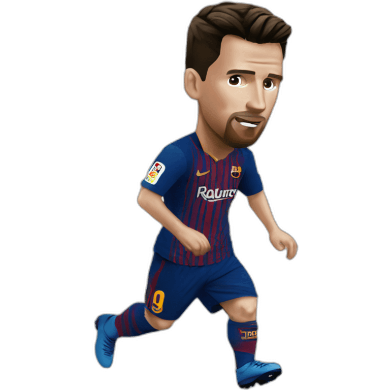 Messi dribble Ronaldo emoji