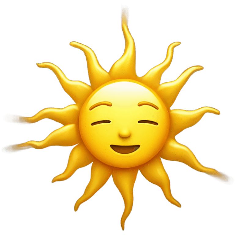 Melting sunshine emoji