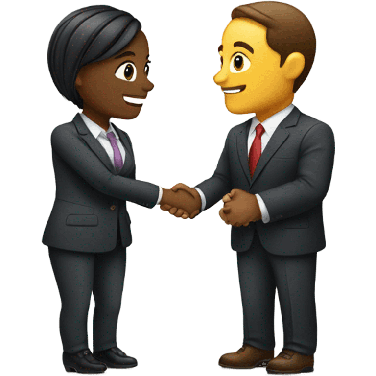 Businessman and Businesswoman talking to each other emoji