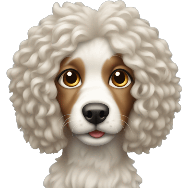 permed hair dog emoji