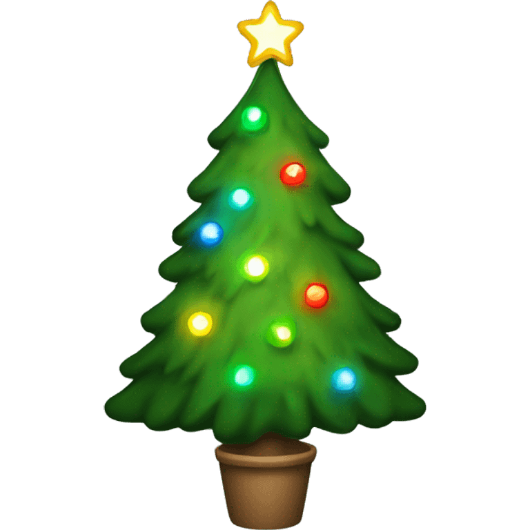 green christmas tree with lights emoji