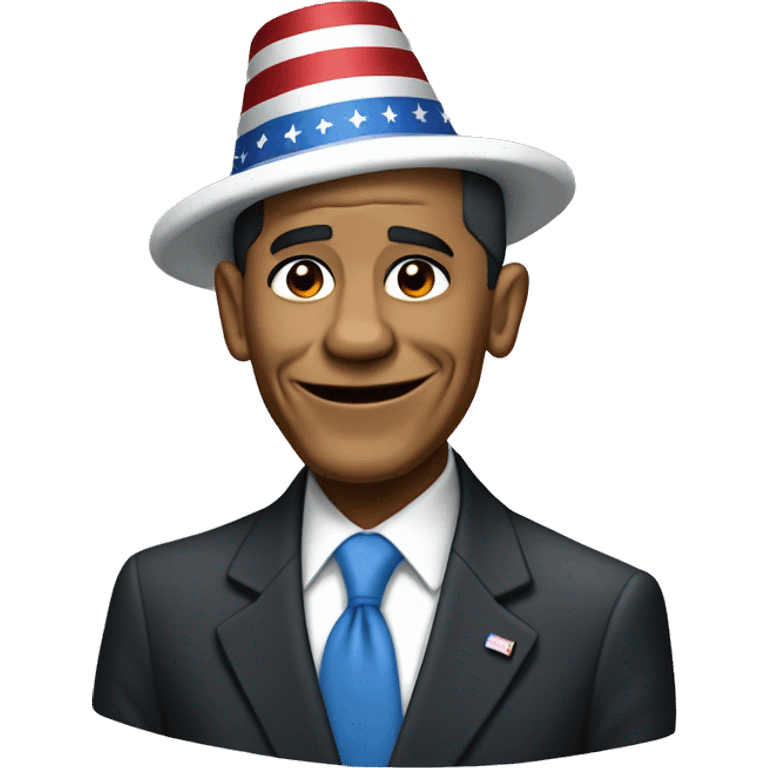 barrack obama with party hat emoji