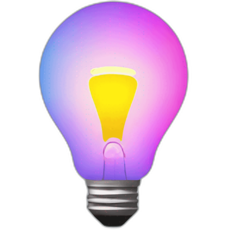 multicolored minimalist colored light bulb simple flat base emoji