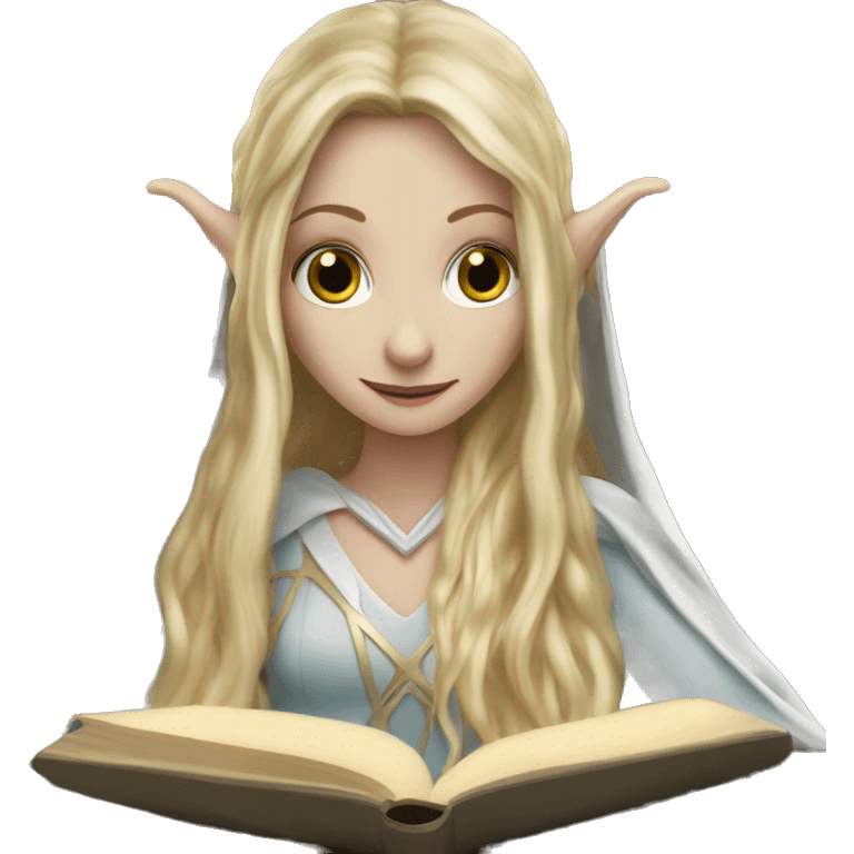 Galadriel Reading a Book  emoji