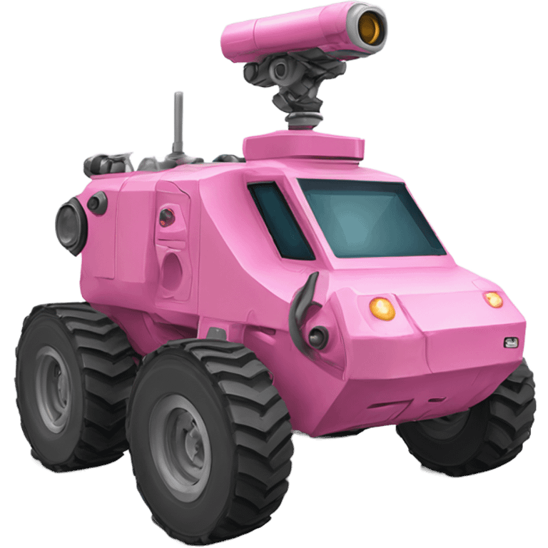 moon rover in strong pink color emoji