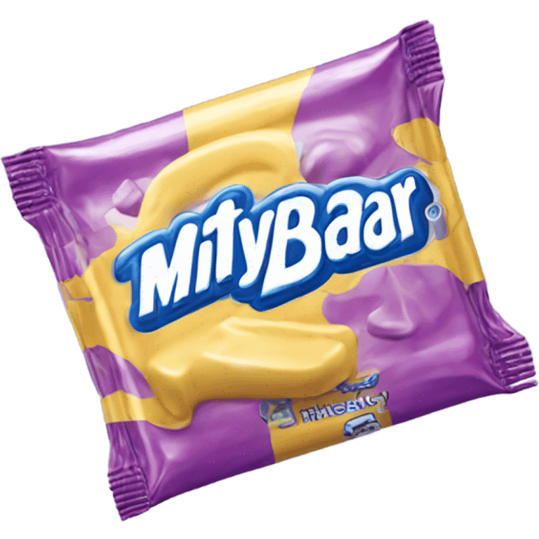 Hyper Realistic Milkybar candy wrapper emoji