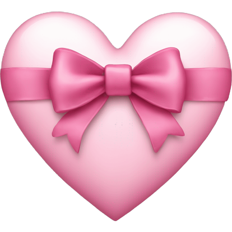 Pink heart with a bow emoji