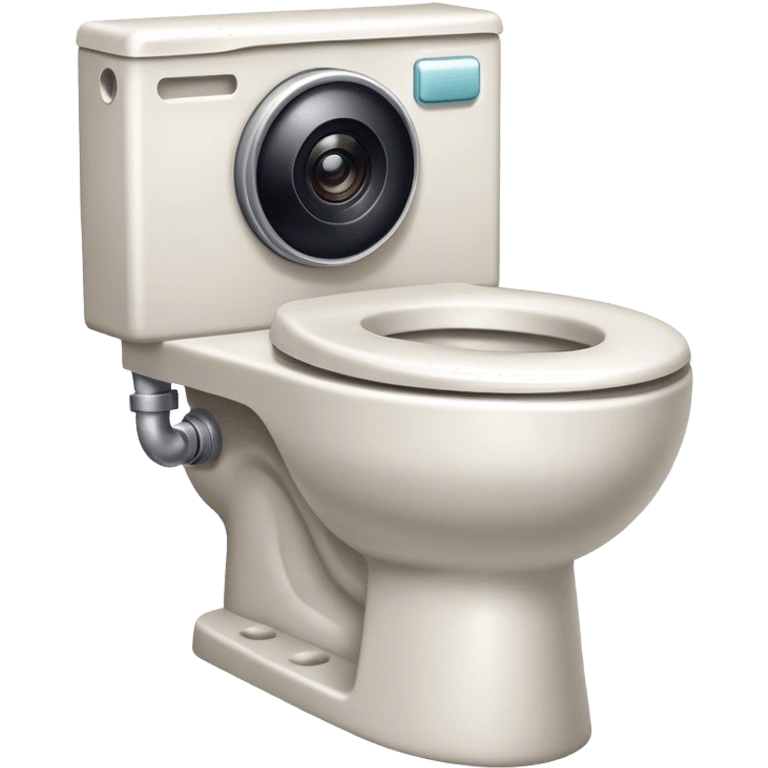 Camera coming out of toilet emoji