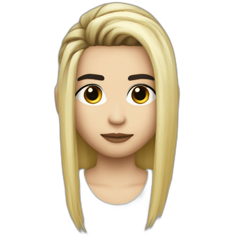 Bill Kaulitz blonde hair straight emoji