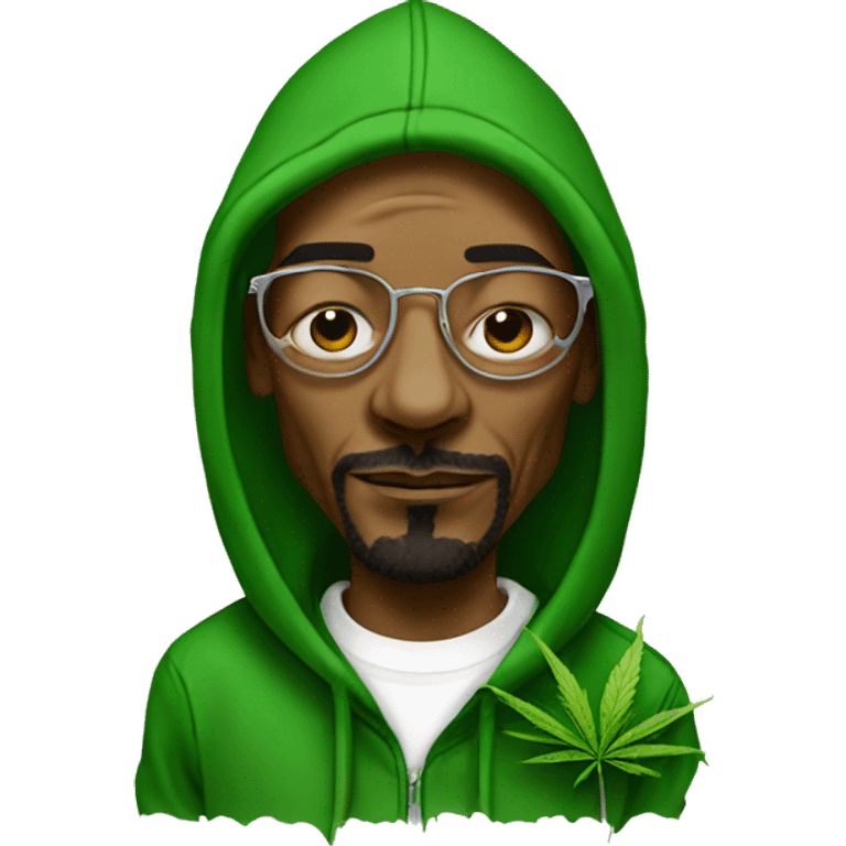 Snoop dogg with a weed hoodie emoji