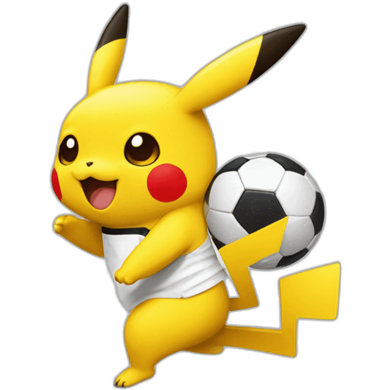 Pikachu footballeur emoji