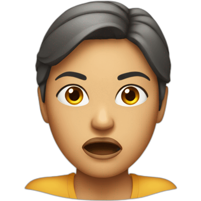 woman angry and shiny emoji