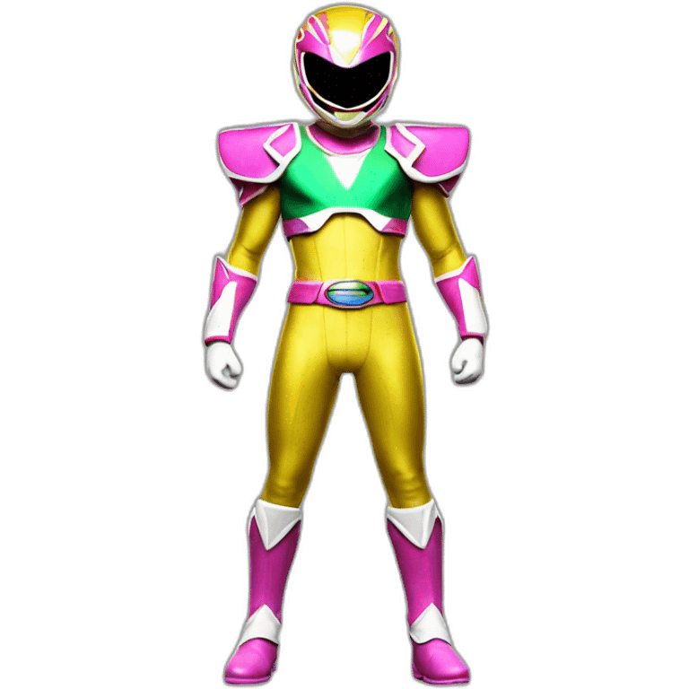 bright rainbow power ranger full body emoji