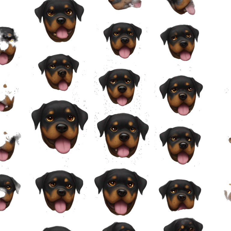 Dog Rottweiler dirty from brown thing emoji