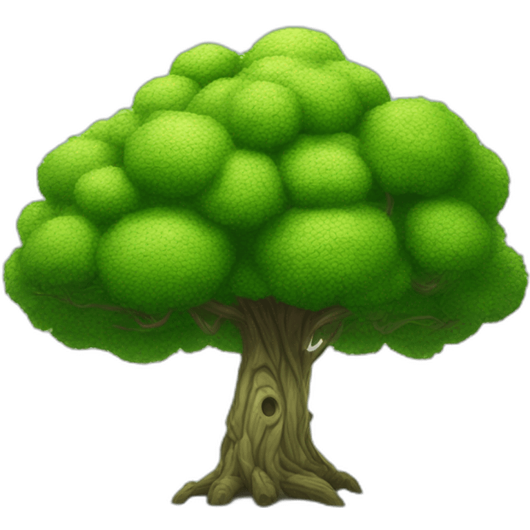 lovely tree, realistic, futuristic background emoji