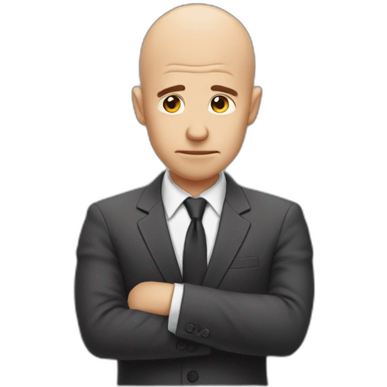  Bald facepalm in a suit emoji