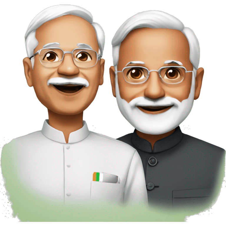 Modi with kejariwal emoji