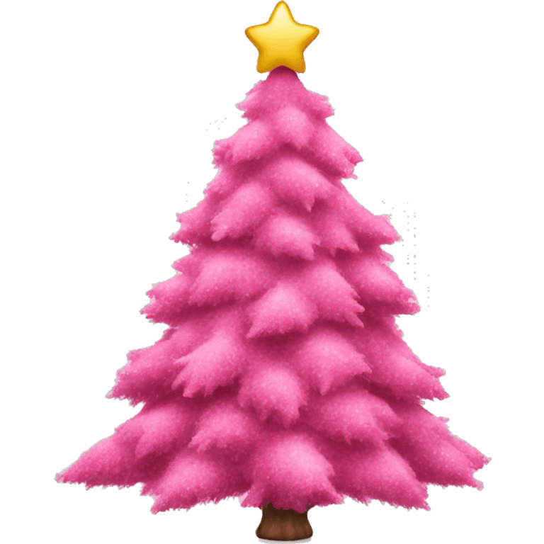 Pink Christmas tree emoji