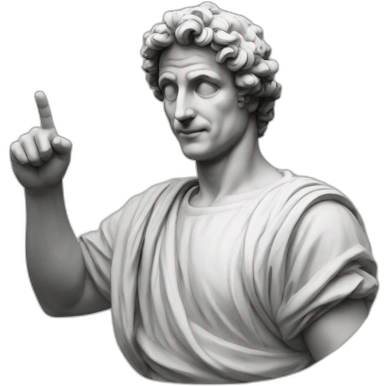 italian statue doing pinched fingers italian gesture emoji