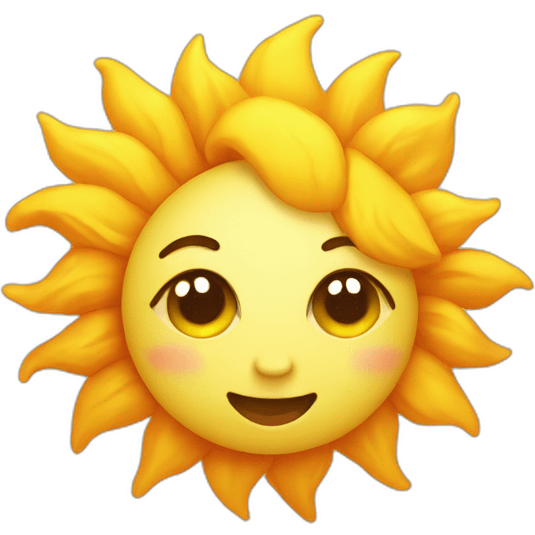 Cute sun love emoji