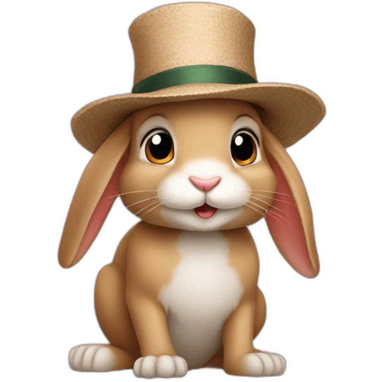 rabbit in hat  emoji