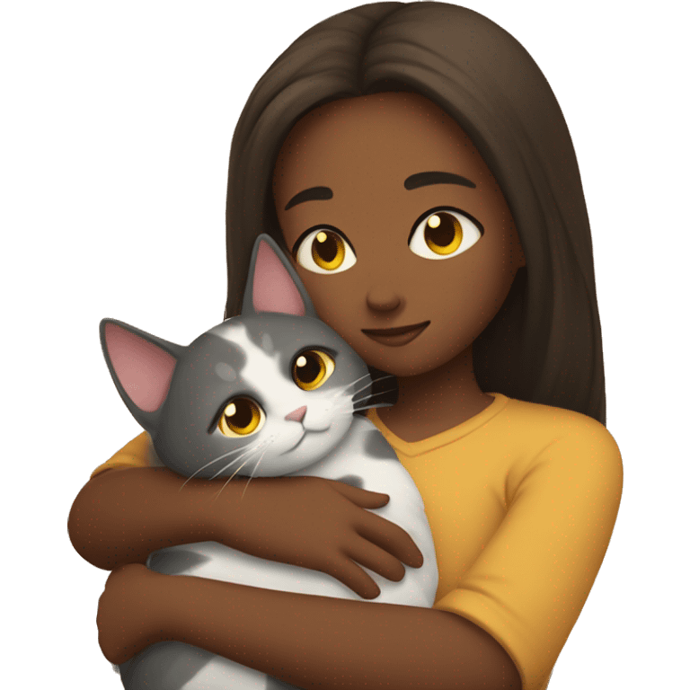 cuddling with cat emoji