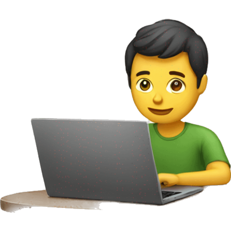 WEB DEVELOPER WORKING ON HIS LAPTOP emoji