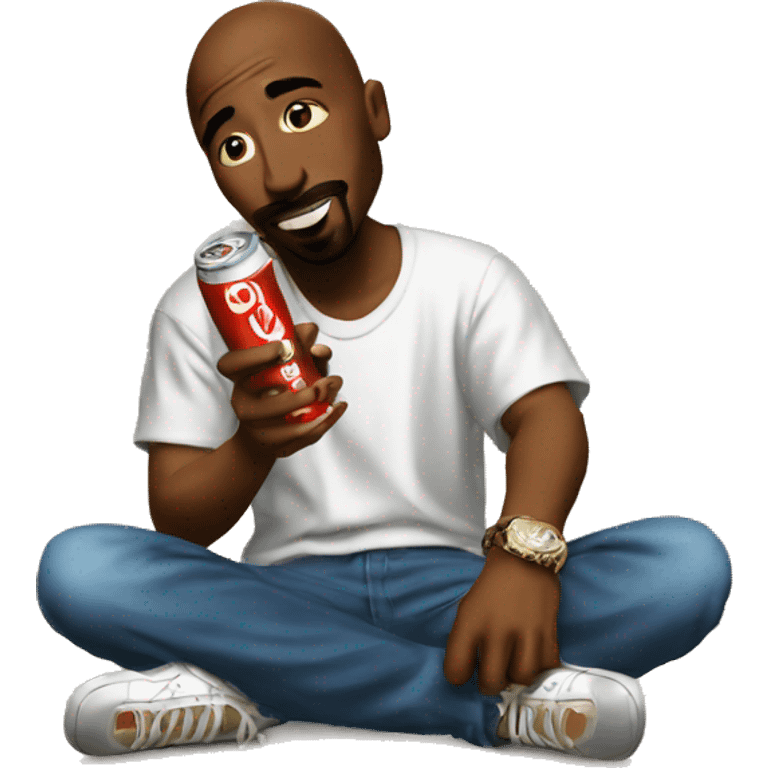 2pac drinking coca emoji