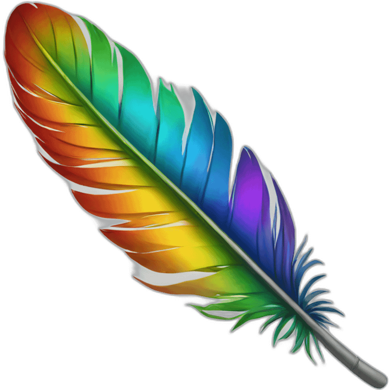 rainbow feather emoji