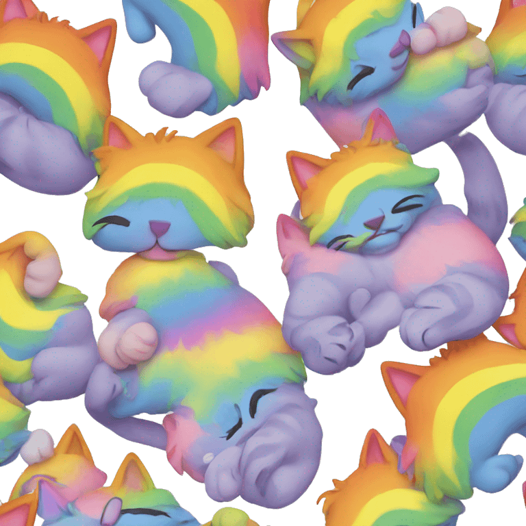 Rainbow cat emoji