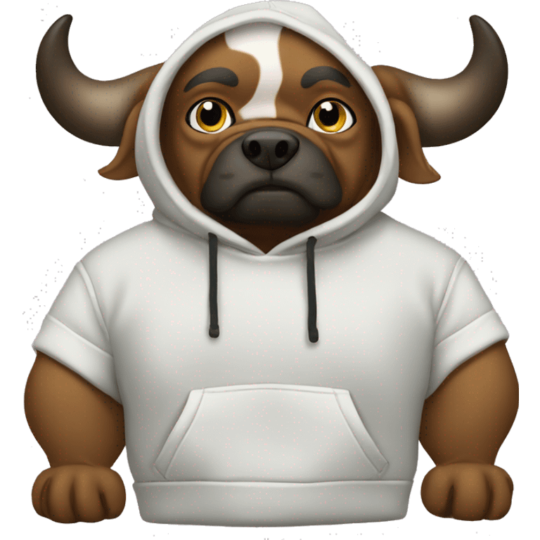 Pet bull hoodie emoji