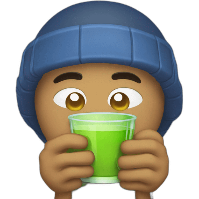 a developer without a t-shirt drinking freezing water with yerba mate in a mate and bombilla emoji