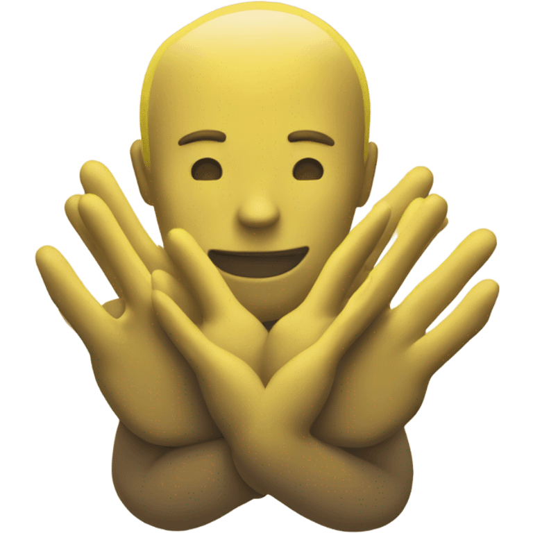 Yellow circle begging with hands together emoji