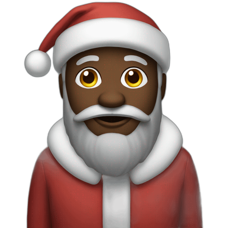 black Santa emoji