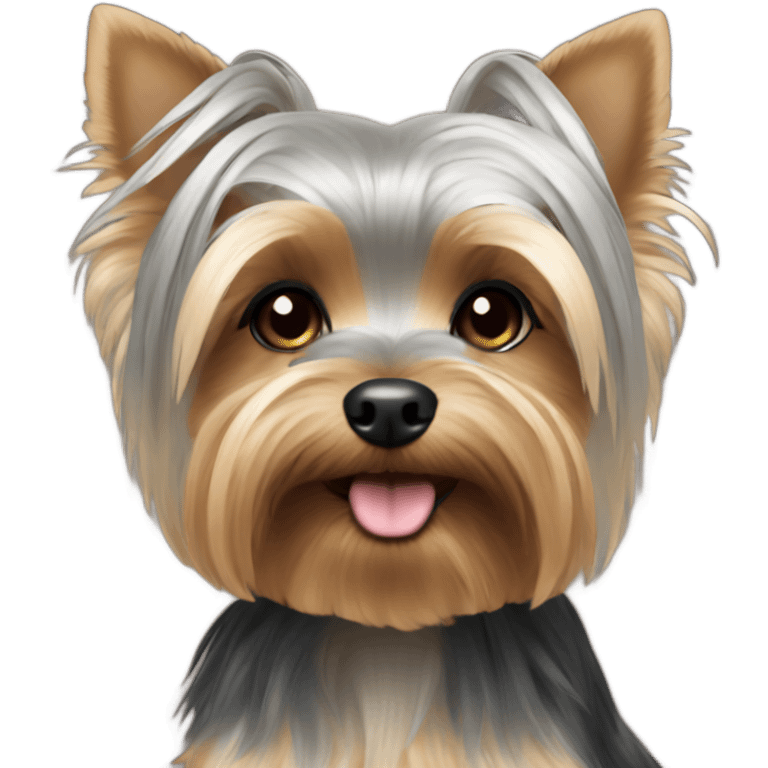 Silver tan yorkie  emoji