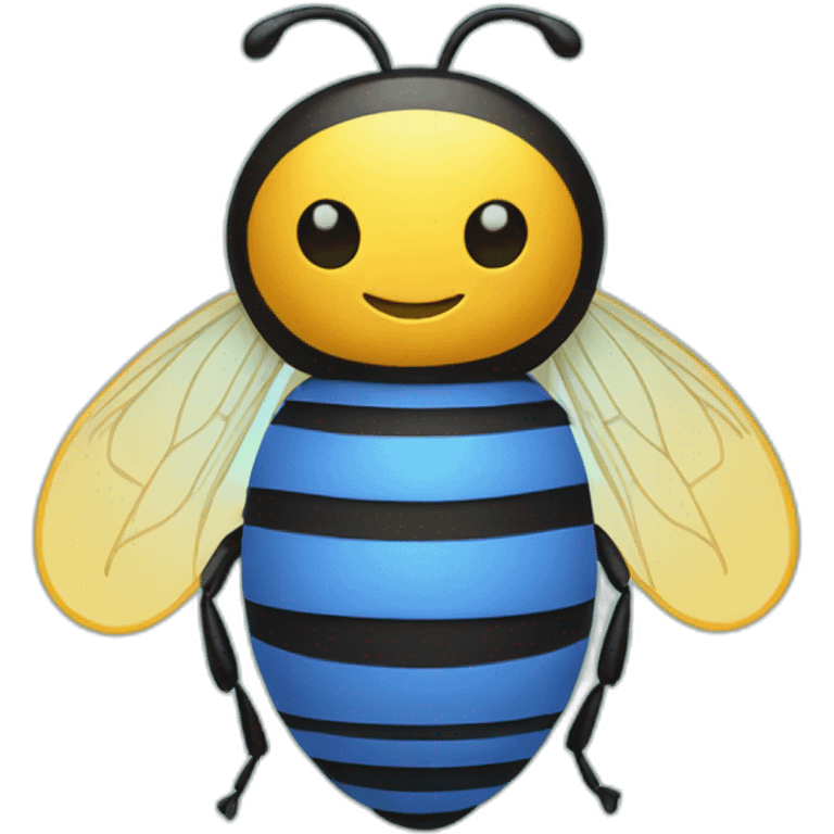 bee in blue circle emoji