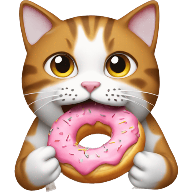 cat eating donut emoji