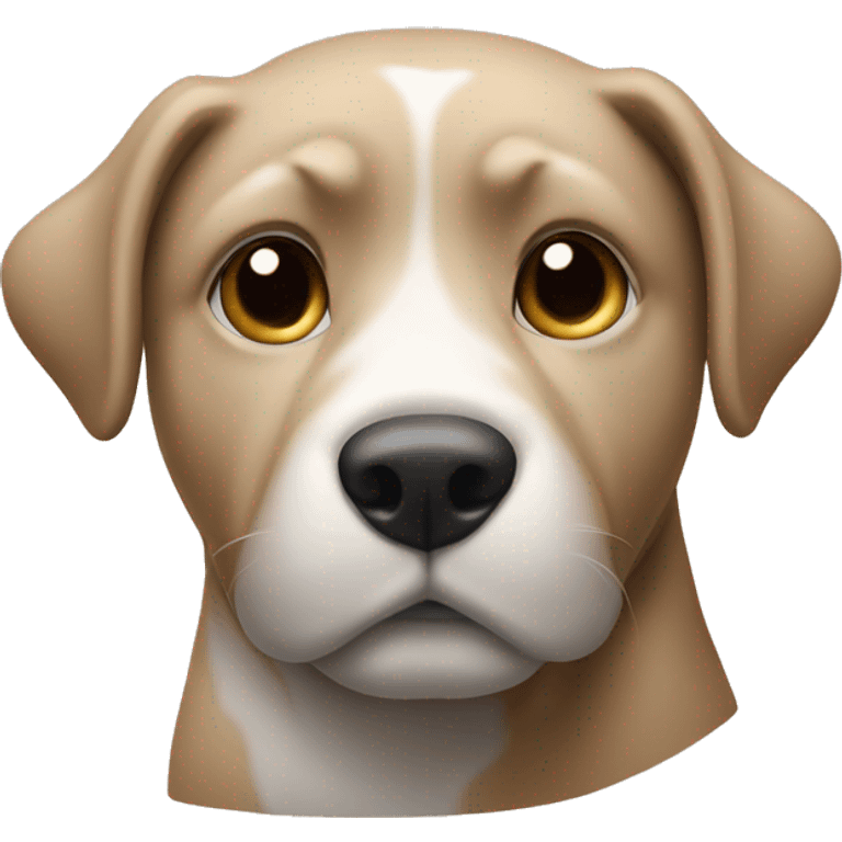 dog face propped upon elbows emoji