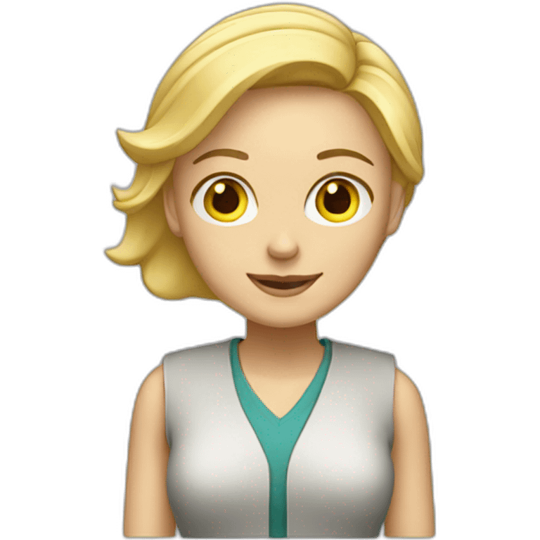 Blonde programmer girl mac emoji