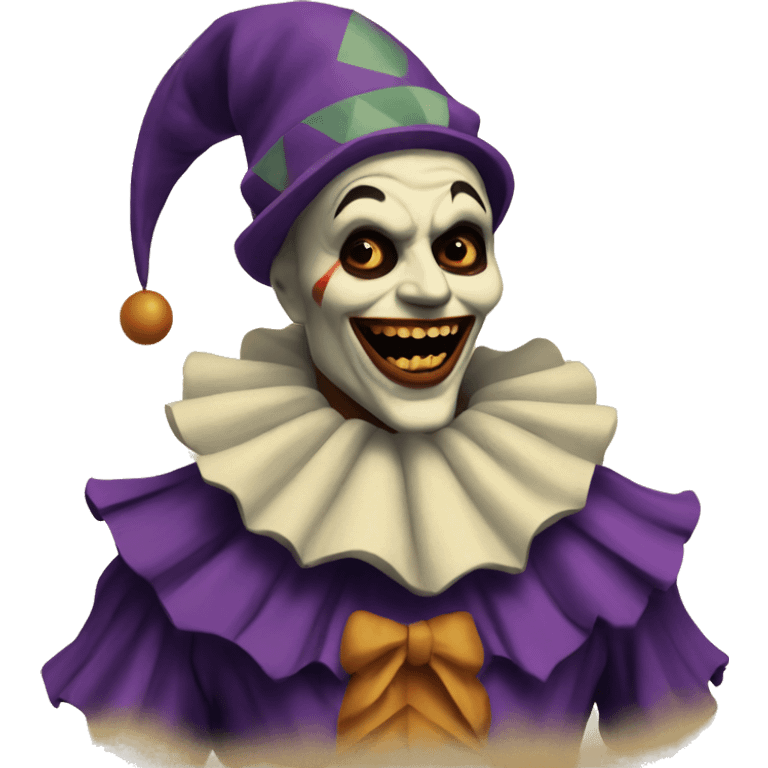 vintage scary jester  emoji