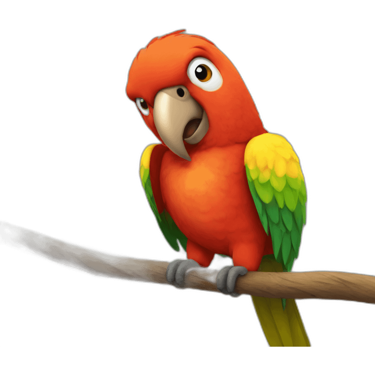 everything is fine parrot emoji