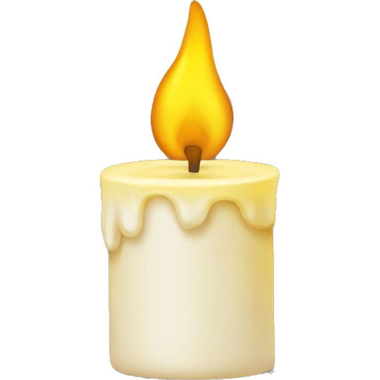 Burning beautiful yellow candle emoji