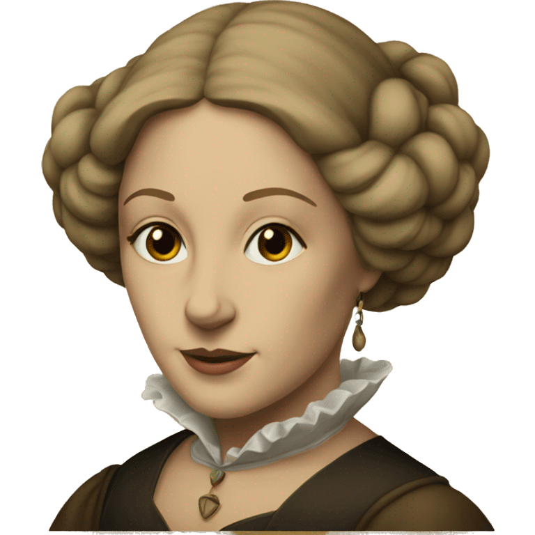 a framed portrait of a Renaissance woman emoji