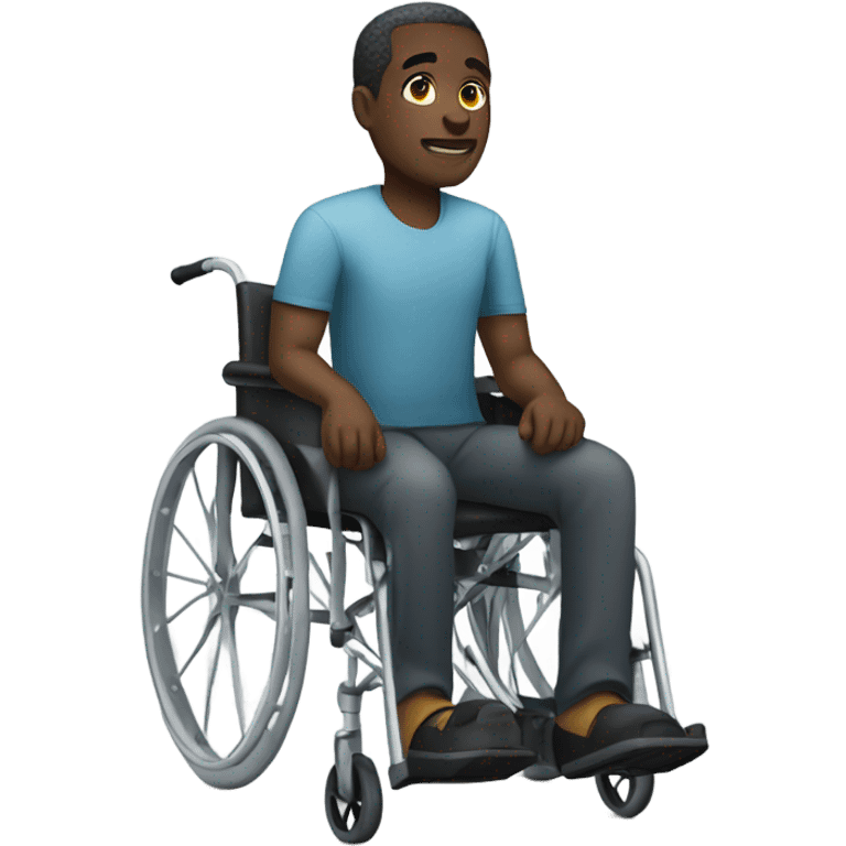 African man in a wheelchair  emoji