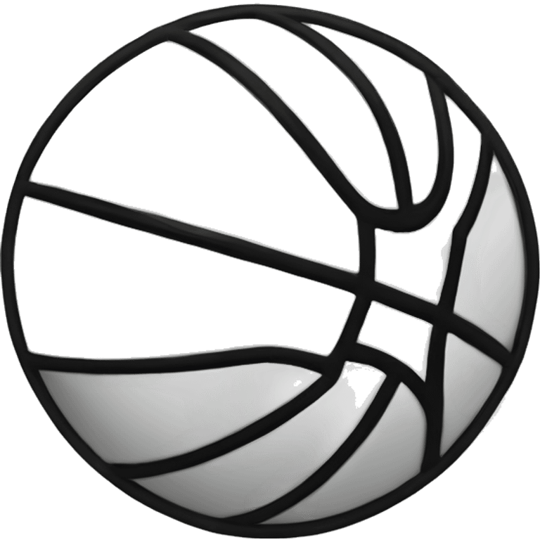 a real baskeball ball in black and white like the normal emoji emoji