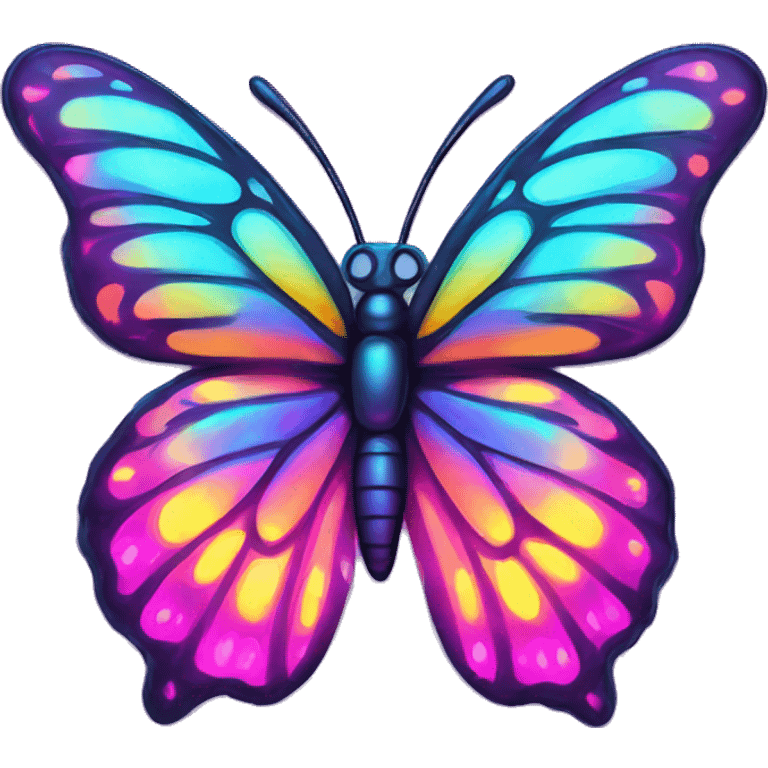 lisa frank neon butterfly emoji