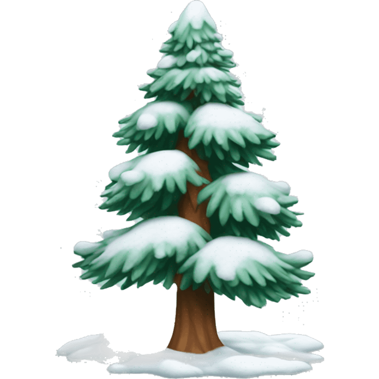 Pine tree with snow  emoji