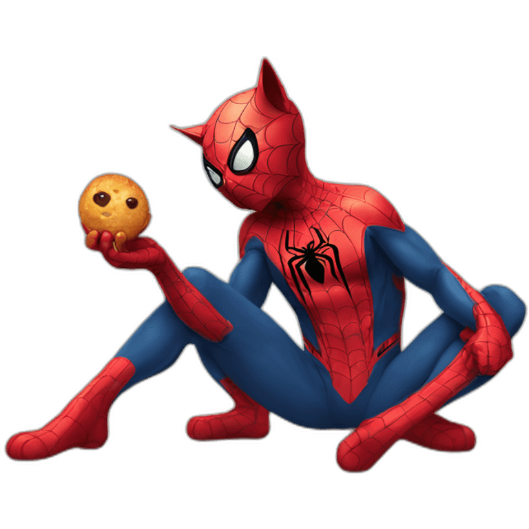 spiderman-eating-cat emoji